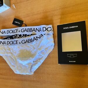 Dolce & Gabbana White Logo Men's Briefs exclusively model very rare